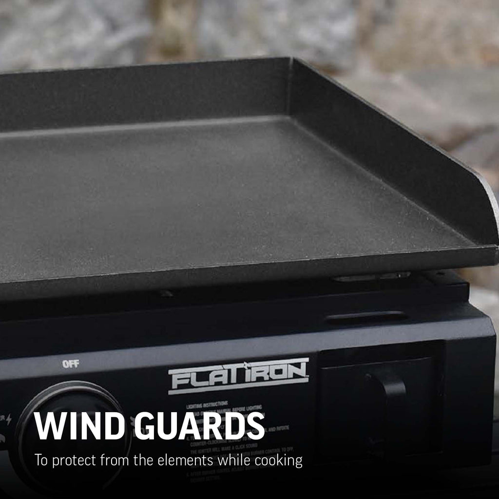Wind guards to protect from the elements while cooking