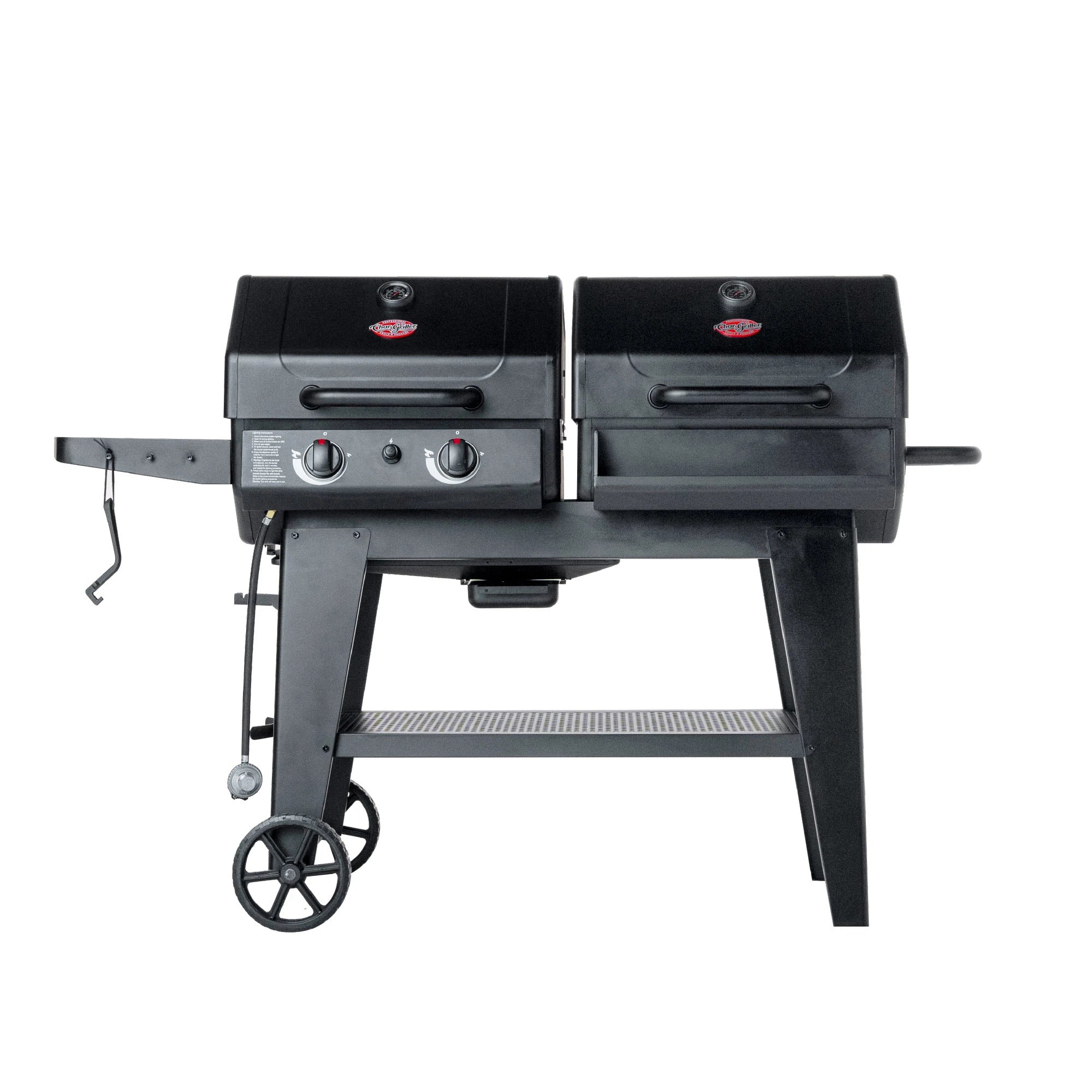 Bump And Grill FlexFuel™ Gas and Charcoal Grill and Smoker - Char-Griller