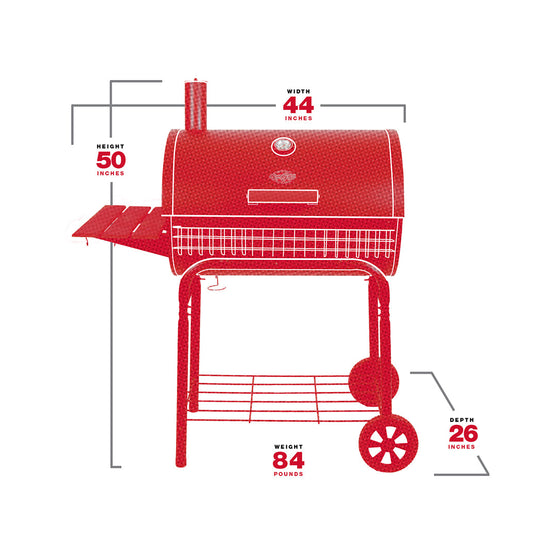Deluxe Griller® Charcoal Grill Spec Image