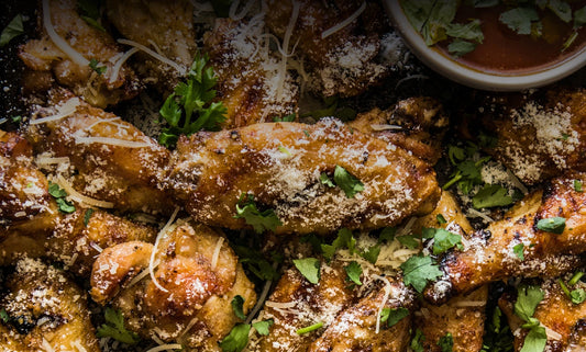 Grilled Cilantro Garlic Parmesan Chicken Wings