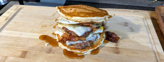  Pancake Burgers On The Char-Griller Flat Iron®