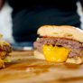 Cheddar Cheese Stuffed Burgers