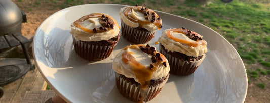 Guinness Cupcakes with Whiskey Salted Caramel Buttercream