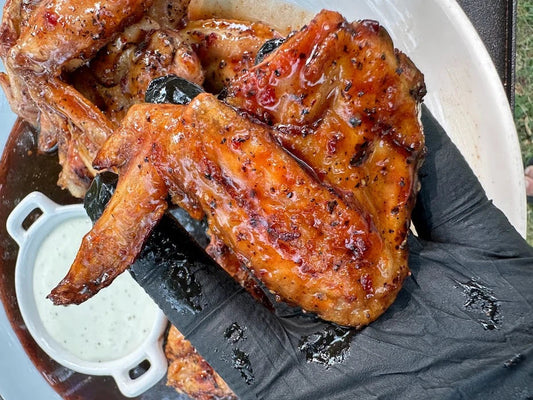 Salt n’ Pepper Raspberry Chipotle Grilled Chicken Wings