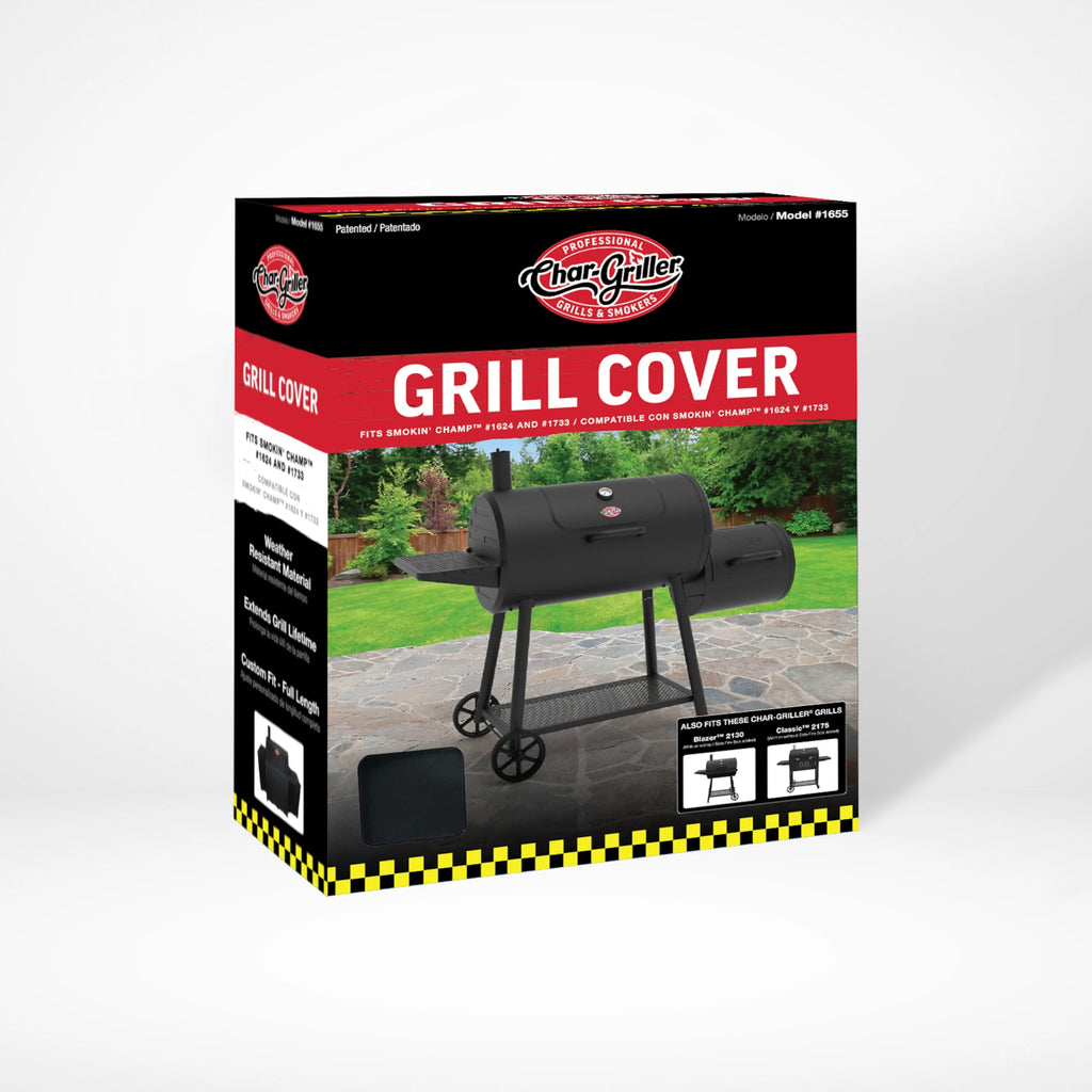 Box for Char-Griller grill cover 1655 on a white background