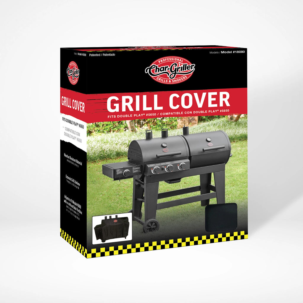 Box for Char-Griller grill cover 18080 on a white background