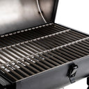 Close-up of the cast iron cooking grate