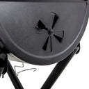 Close-up of the adjustable air damper in the bottom right side of the grill body.