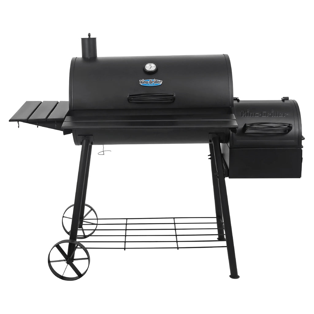 King Griller Smokin Ace 30 in Black Barrel Charcoal Grill