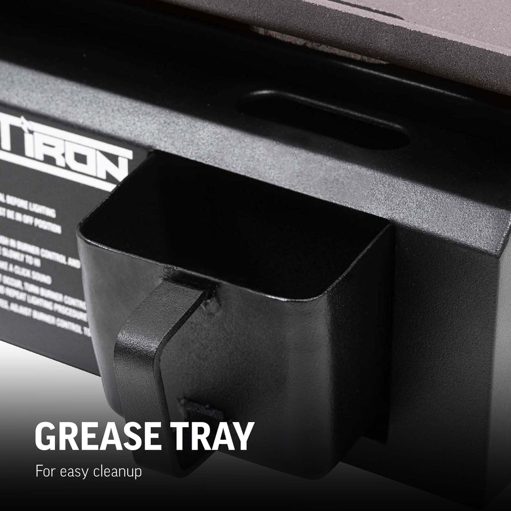 Grease tray for easy cleanup