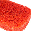 Close-up of a scouring pad showing the fibers