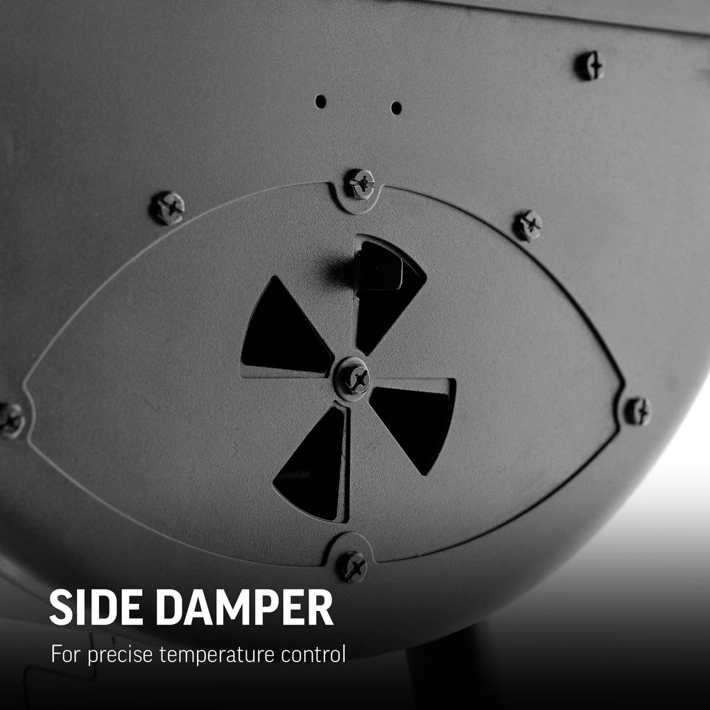 Side damper for precise temperature control