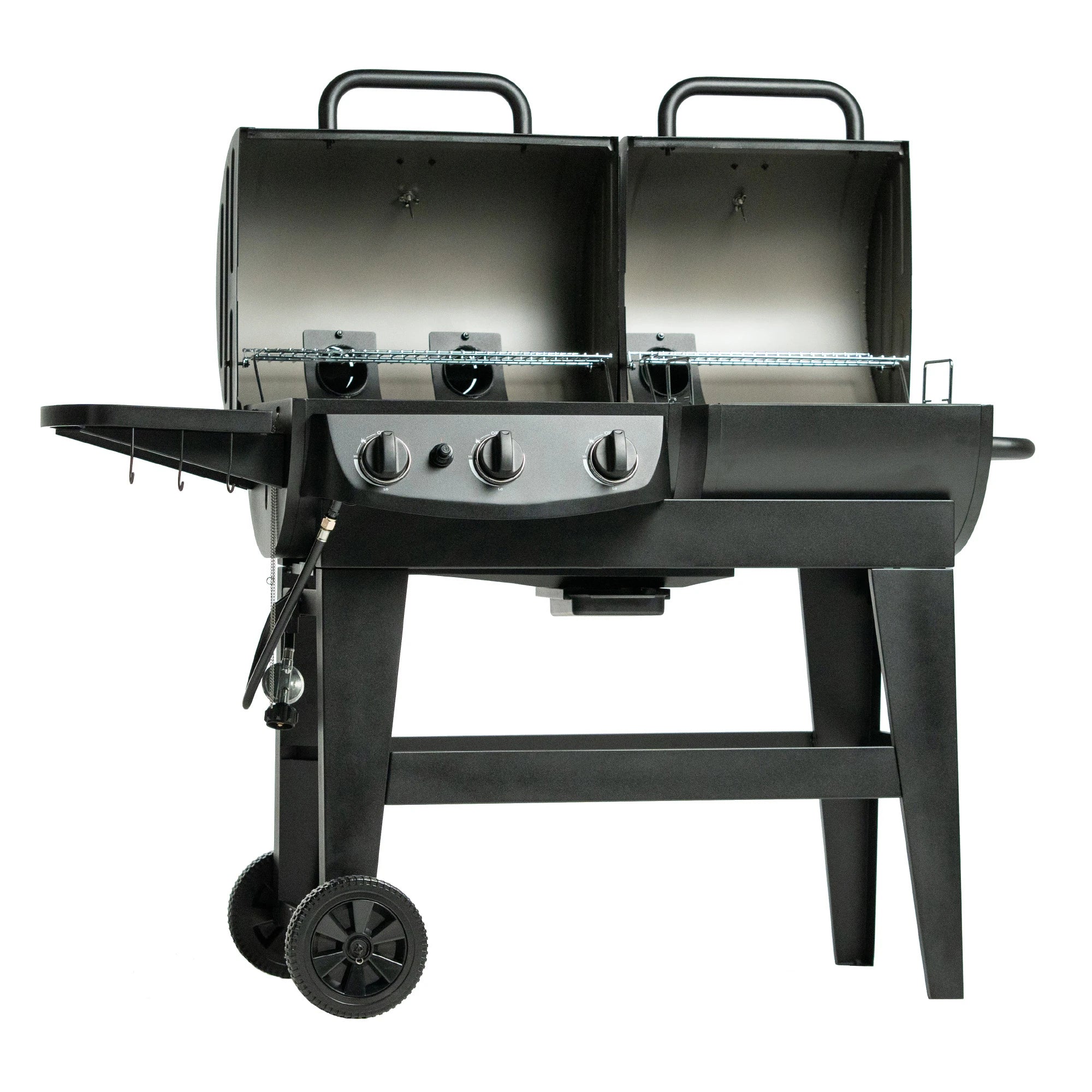 Char-Griller Dual-Fuel Pro™ 3-Burner Gas and Charcoal Grill and Smoker