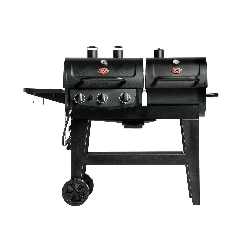 Char-Griller Dual-Fuel Pro™ 3-Burner Gas and Charcoal Grill and Smoker