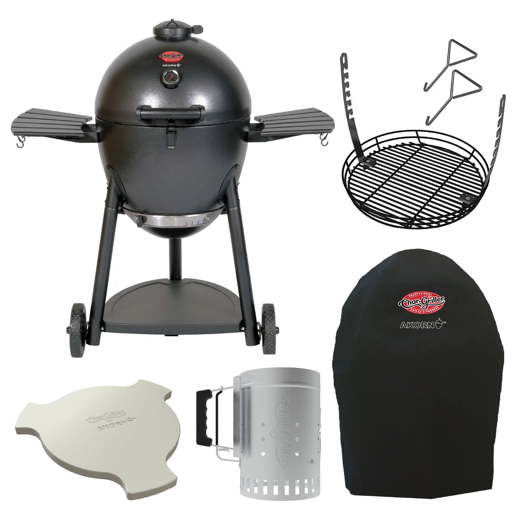 Kamado Joe Akorn Jr Stone AKORN® Kamado Grill, Cover, Smokin