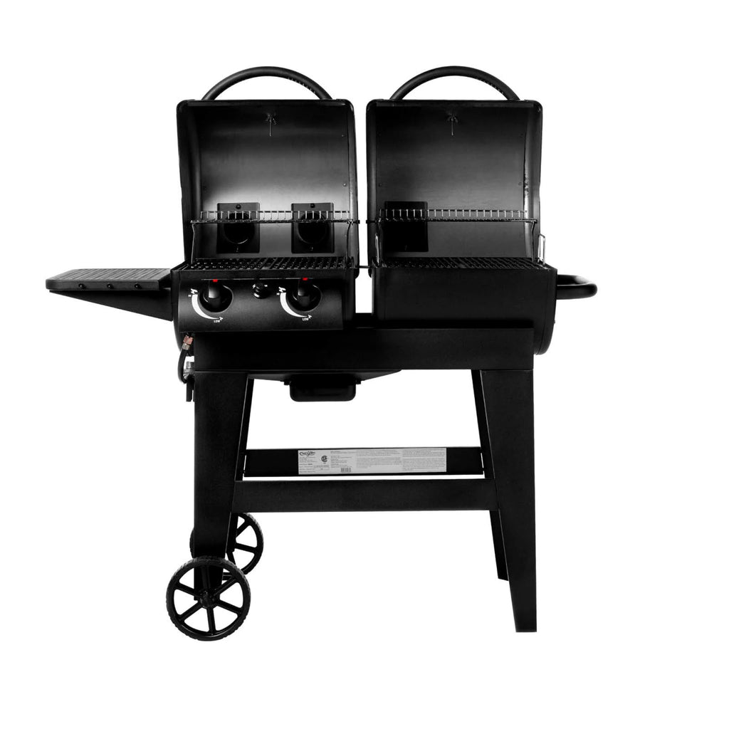 Dual Threat 2 Burner Gas Charcoal Grill Char Griller