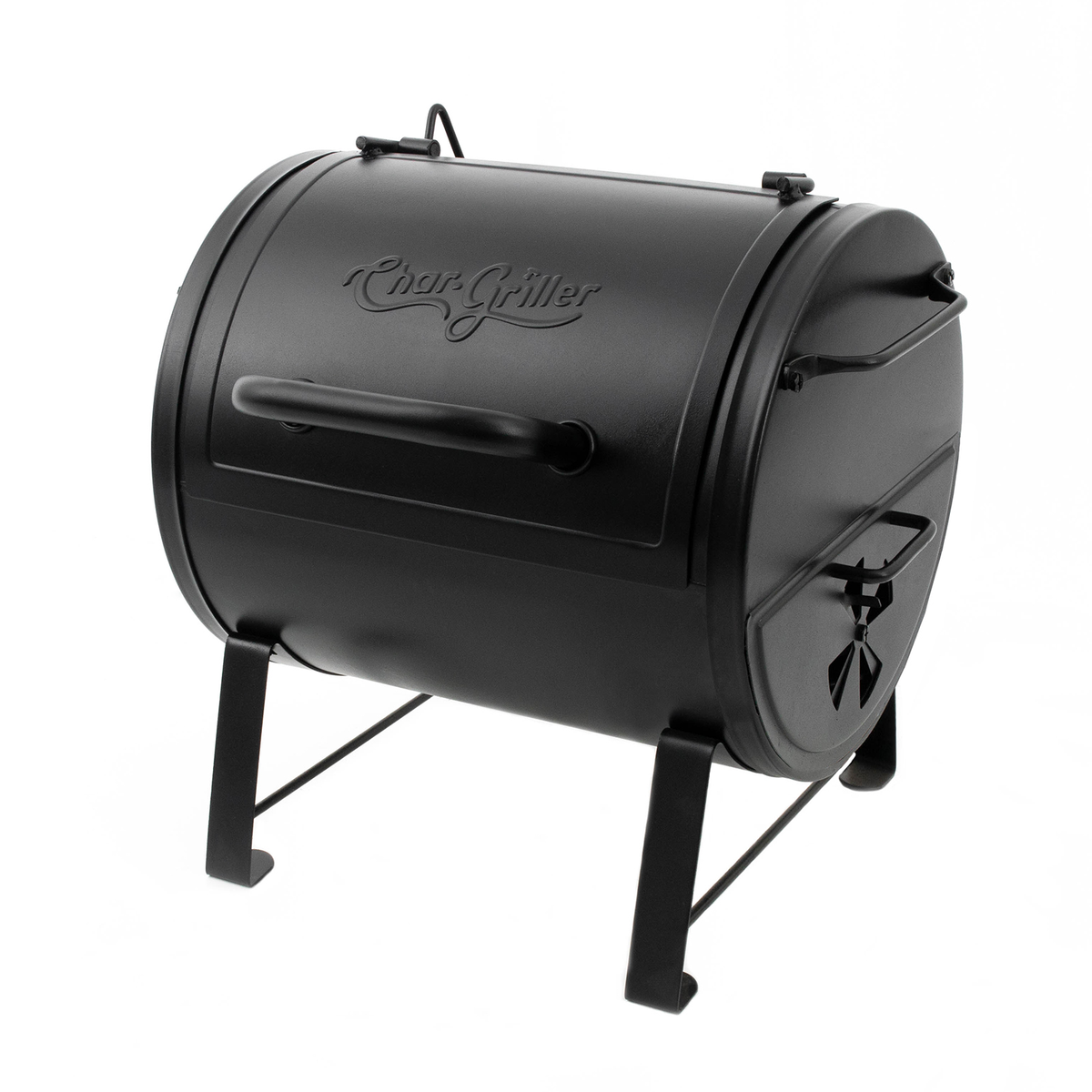 Side Fire Box/Table Top Grill Charcoal Grill, Metal Handle - Char-Griller