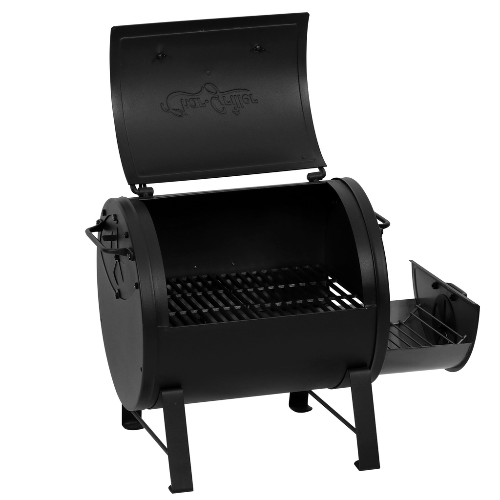 Side Fire Box/Table Top Grill Charcoal Grill, Metal Handle