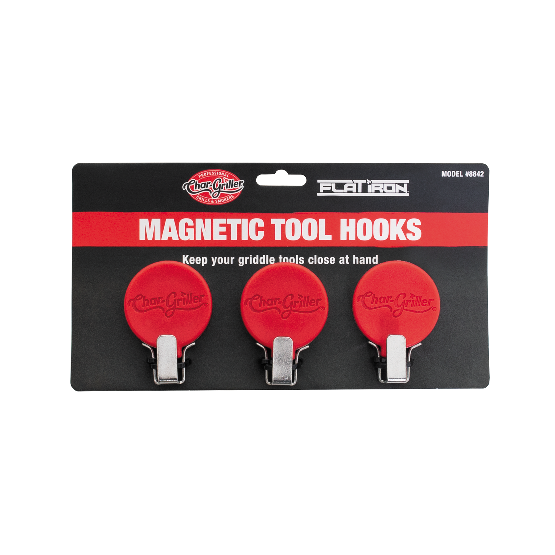 Flat Iron® Magnetic Tool Hooks - 3pk